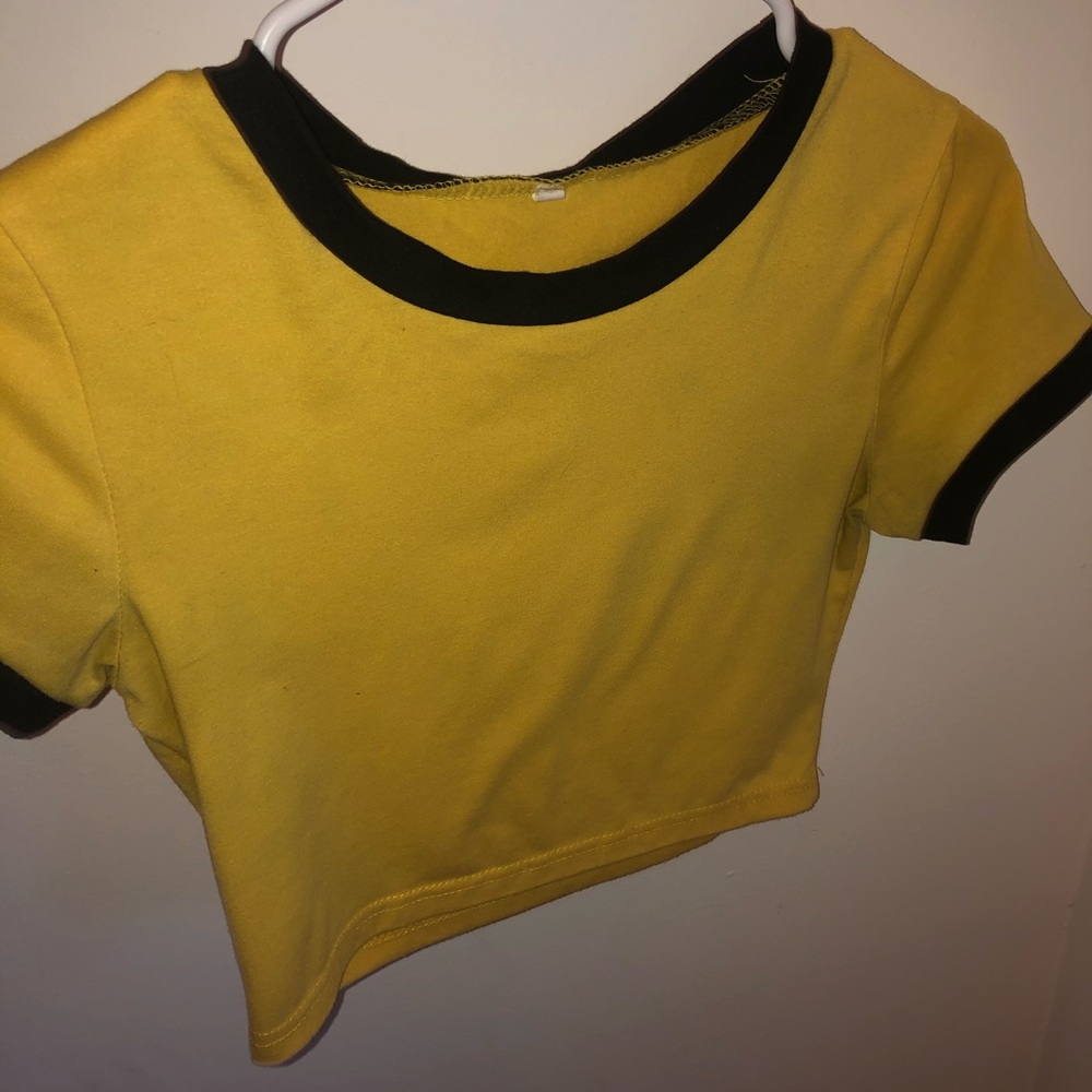 Yellow crop top